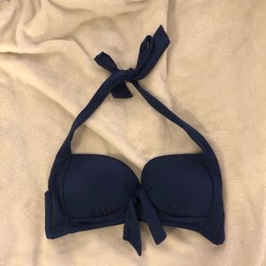 Liz Claiborne Navy Blue Bikini Top